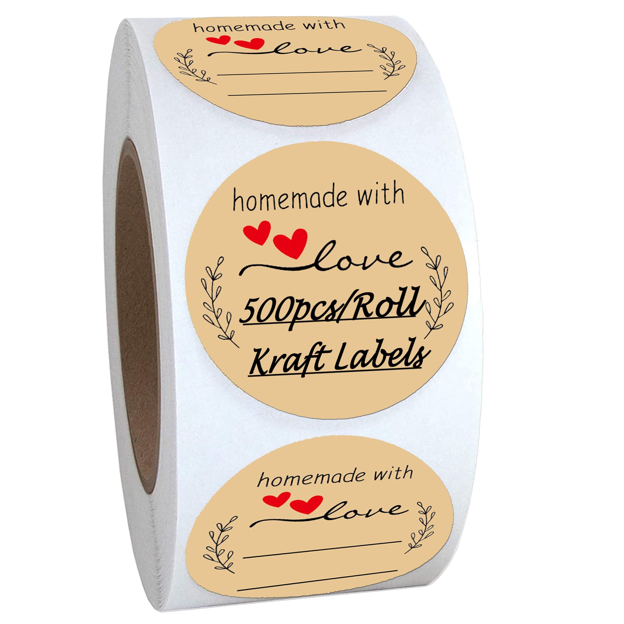 160-Pack Kraft Label Stickers 2x3 Inch - Fancy Shape Canning Labels For Jars, Gifts & Essential Oils