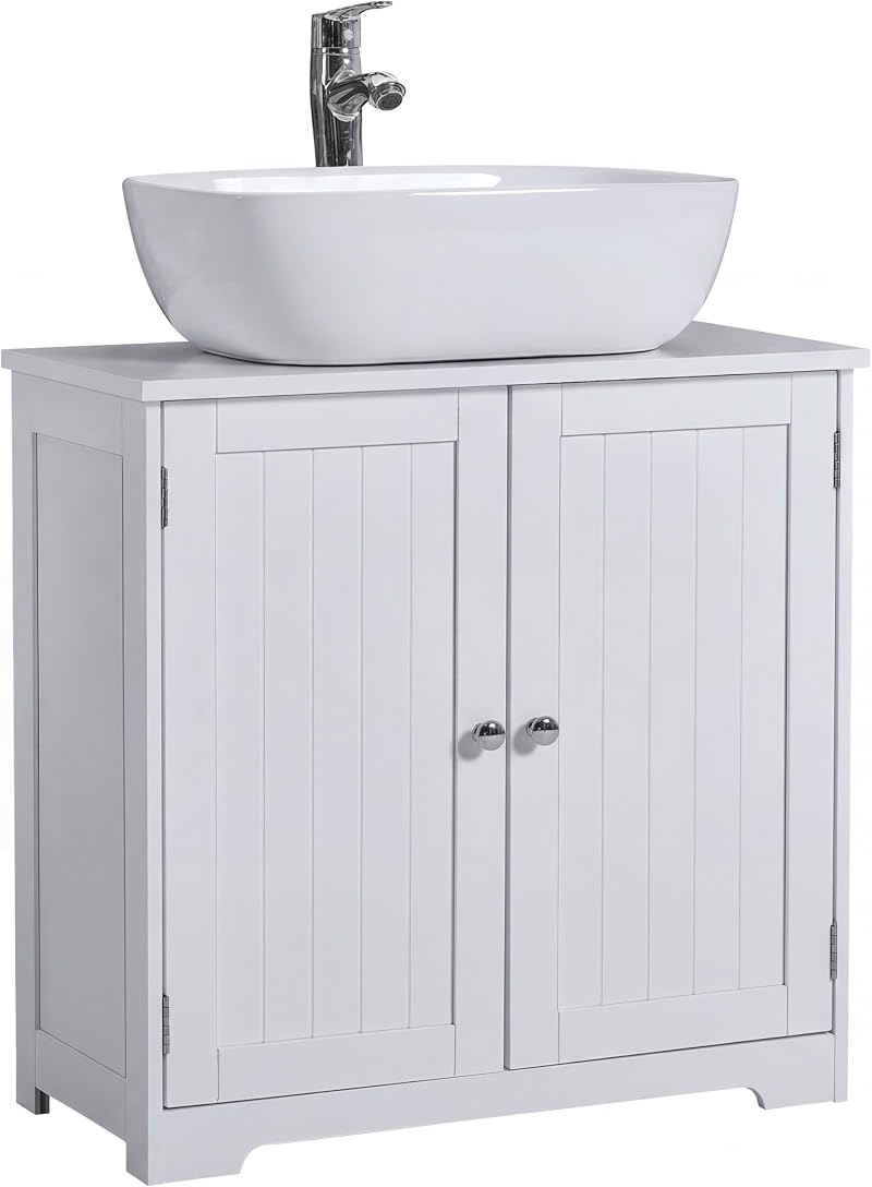 Bath Vida Priano 2 Door Under Sink Cabinet White 60H x 60W x 30D cm