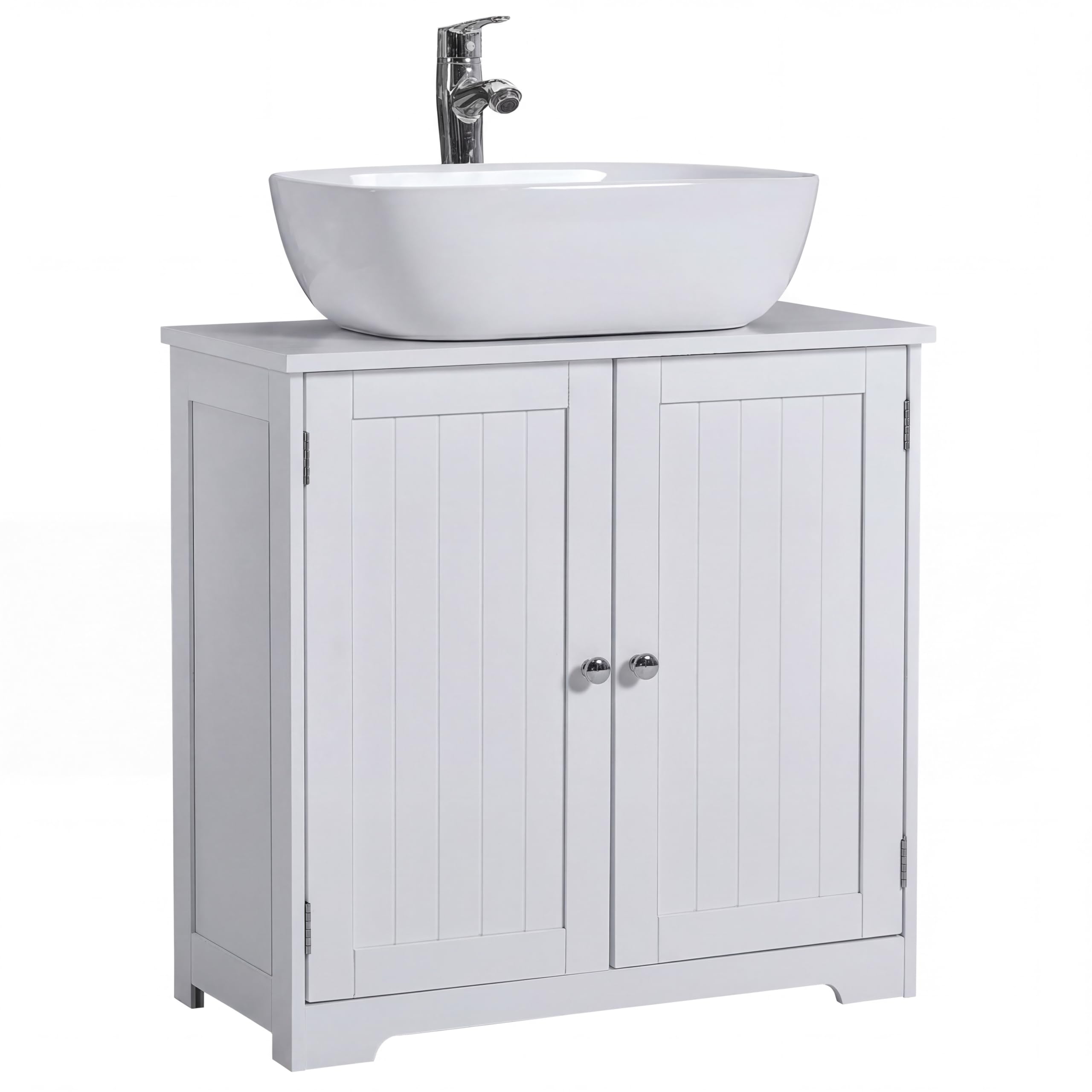 Bath Vida Priano Under Sink Bathroom Cabinet Floor Standing Storage Cupboard Basin Unit, White