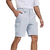 NATUVENIX Cargo Shorts for Men Stretch Mens Hiking Shorts Quick Dry Tactical Shorts with 7 Pockets for Fishing Work