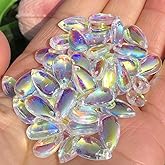 Leadigol 100 PCS Crystal Glass Beads,Teardrop Crystal Bead,Long Water Drop Loose Spacer Beads,Assorted Crystal Beads Bulk,Faceted Shiny Bead for Jewelry Making