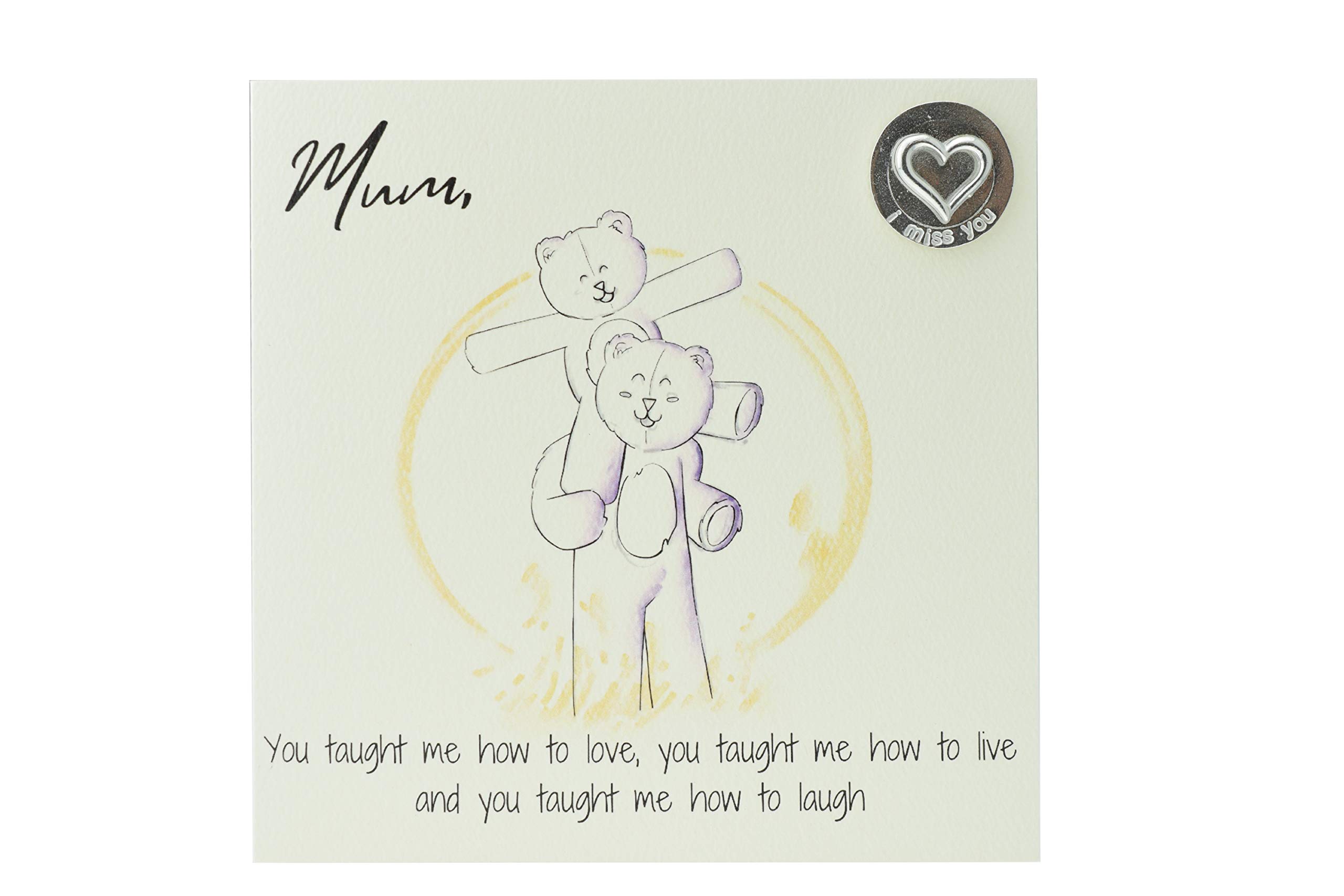 Card for Mum with Cute Bear on Shoulders – Comes with ‘I Miss You’ Gift Token (gc-mshouldersimy)