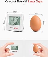 ThermoPro TempPro TP357 Indoor Bluetooth Hygrometer Thermometer 2 Pack view 6