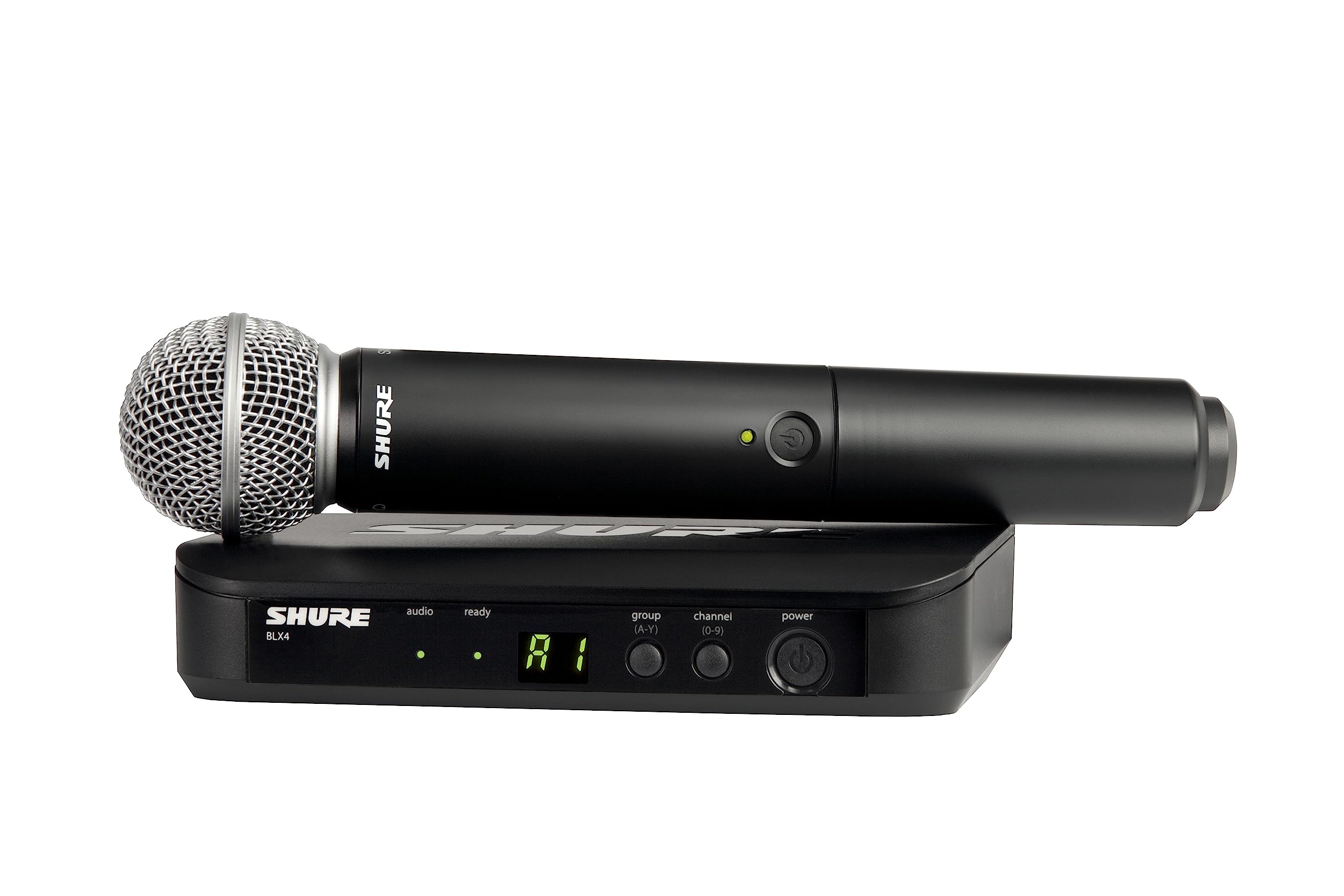 Shure BLX24/SM58 UHF Wireless Mikrofonsystem - Perfekt für Kirche, Karaoke - 14-Stunden Akkulaufzeit, 100m Reichweite | Enthält SM58 Handheld Vocal Mikrofon, Single Channel Empfänger | K3E Band