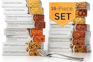 HMR Entrees Meals 16-Pack Variety | Low Calorie Premade Microwave Meals for Weight Loss | Ready to Eat Dinner | Includes Mac & Cheese, Beef Stroganoff, Turkey Chili, Chicken Alfredo & More