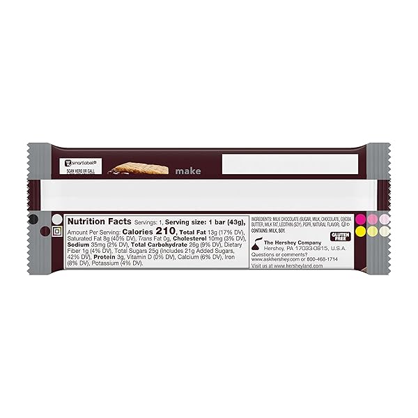 HERSHEY’S MILK CHOCOLATE CANDY BAR, 1.55 OZ