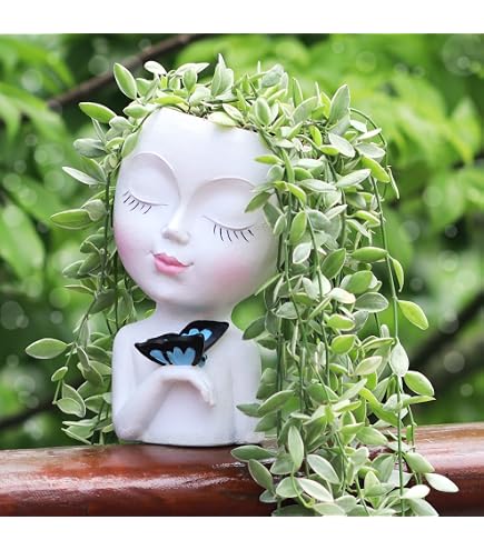 Pricetail Hänge-Blumentopf Mit Vogelnest & Vogel-Deko – Aus Kunstharz Für Sukkulenten, Innen & Außen
