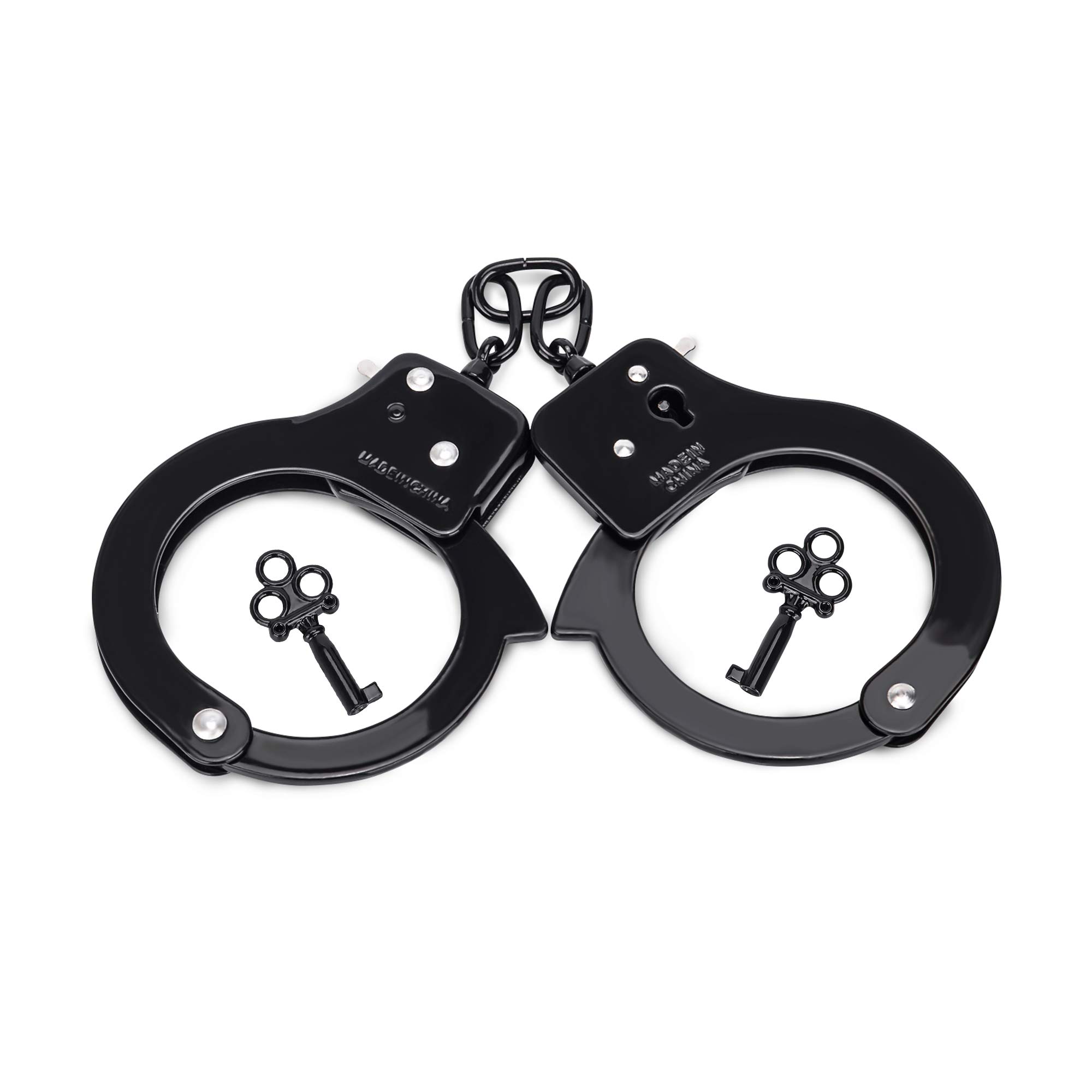 HUALIXUAN Metal Play Handcuffs, Hand Cuffs Police, Toy Handcuffs for Kids