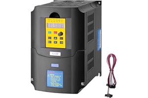 LGIB VFD Variable Frequency Drive 4KW 5HP 220V 18A 1 or 3 Phase Input to 3 Phase 0-400HZ Output Control Inverter Converter for CNC Spindle Motor Speed Control