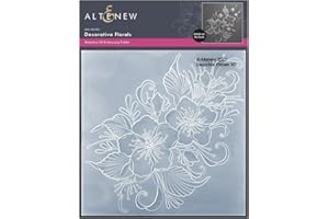 Altenew Decorative Florals 3D Embossing Folder, Easy to Use Embossing Folders for Paper Crafting, Three-Dimensional Projects, Embossing Folders for Cardmaking, Scrapbooking, and Journaling