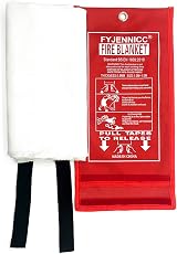 FYJENNICC Fiberglass Fire Blanket 39.3x39.3 Inches 3 Pack Flame-retardant Tape view 2