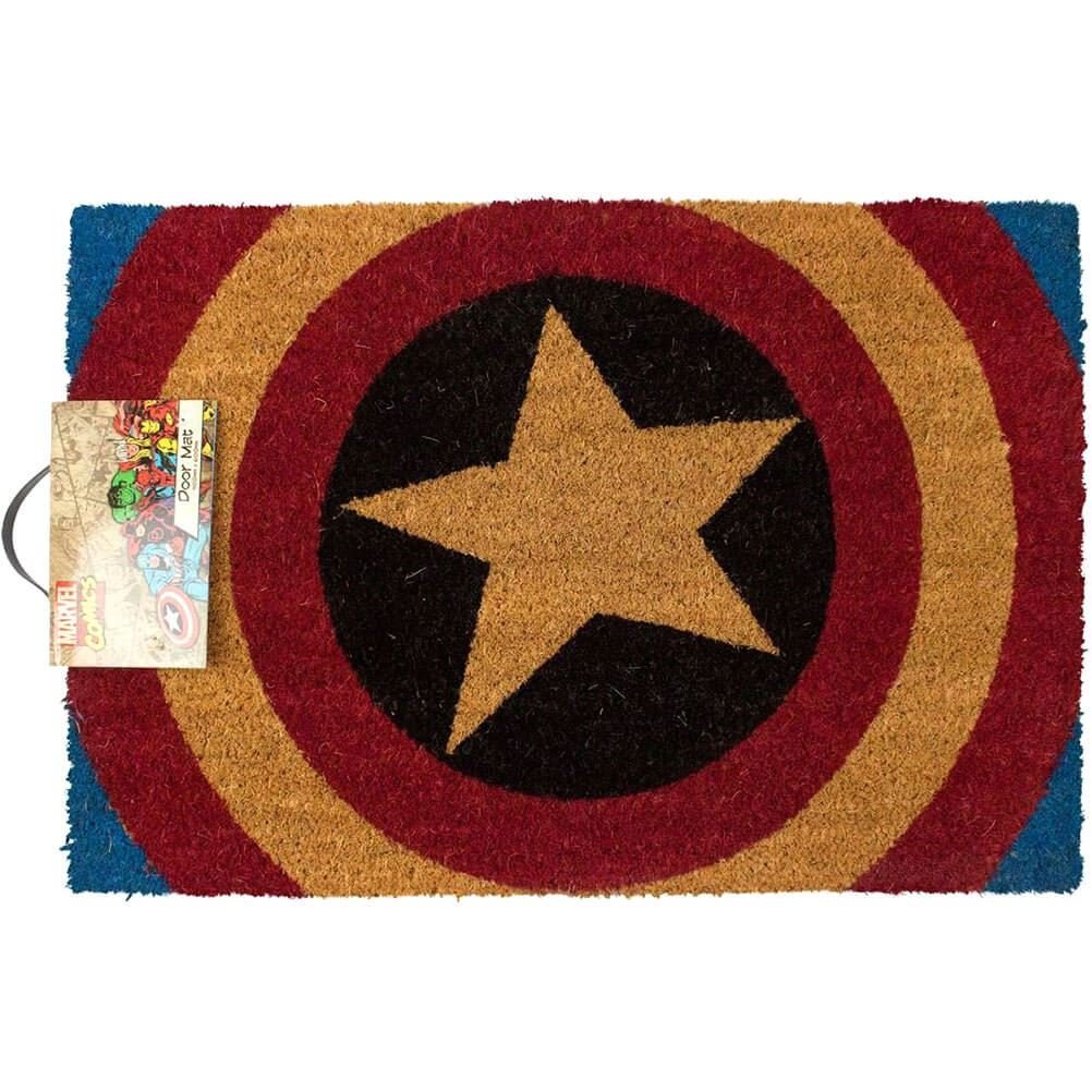 Captain America Floor Mat, Coir, Multi-Colour, 60 x 40 x 1.5 cm