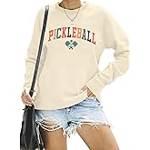 LIWYLU It's A Good Day to Play Pickleball Women Pickleball Player Lover Graphic Long Sleeve Shirts Pullover Casual Top