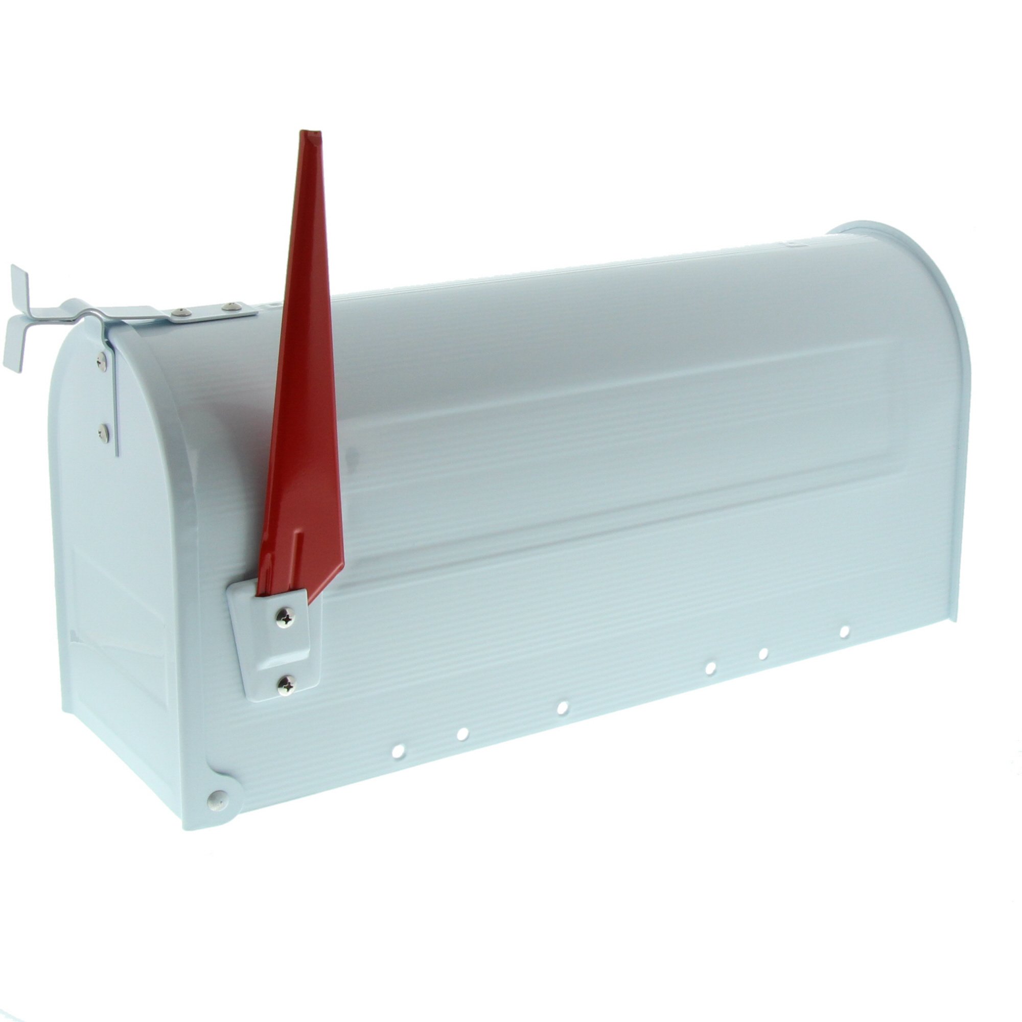 BURG-WÄCHTER, American Mailbox with Red Flag, Slot Size A4, Aluminium, 891 W, White