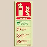 VSafety Glow Water Fire Extinguisher Sign 75x200mm ISO 7010 view 5