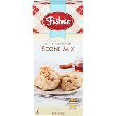 Fisher Maple Cinnamon Scone Mix, Easy Baking Mix for Homemade Bakery-Style Scones, Sweet Maple &amp; Warm Cinnamon Flavor, Breakfast &amp; Brunch, 14 oz (Pack of 1)