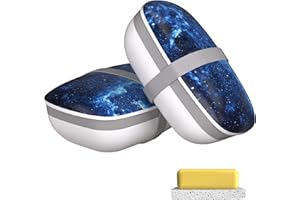 Heainaiyoo Travel Soap Container, Soap Bar Holder Travel, 2 Set Soap Case Soap Bar Holder Soap Dish with Sponge Saver Drain Silicone Band, Travel soap case for Bathroom, Shower, Outdoor