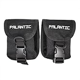 Palantic Scuba Diving Trim Weight Pockets with QR Buckles (1 Pair) – Adjustable for Tank or Waist Belt, 5lb Capacity, Black, Cordura® Fabric for Optimal Weight Distribution & in-Water Stability