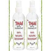 2-PACK Thai Deodorant Spray - Made in USA - Whole Body Natural Crystal Salt Deodorant Spray for Women Men & Teens, (8 Oz)