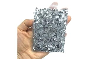 Queenme 1440pcs Clear SS20 Hotfix Rhinestones 20SS Flatback Crystals for Clothes Shoes Crafts Hot Fix 5MM Round Glass Gems Stones Flat Back Iron on Rhinestones for Clothing