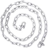 Young Marine Galvanized Anchor Chain 5/16" with 2 PCS 3/8" Anti-Off Shackles, Boat Anchor Chain, Anchor Chains for Boats