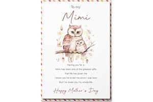 BlinkBlink Mothers Day Card for Mimi, Mothers Day Card Mimi with Envelope and Seal, Mimi Cards Mothers Day from Kids, Grandson, Granddaughter