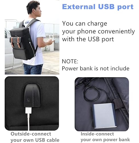 YALUNDISI Vintage Backpack for Men Women Laptop Backpack Bookbags