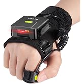 Eyoyo Portable Finger Ring Bluetooth Wearable Glove 1D 2D Barcode Scanner | Fast&amp;Long-Range Scanning, Left&amp;Right Wearable Glove, QR Code Scanner Compatible with iPhone iPad Android Phone for Warehouse