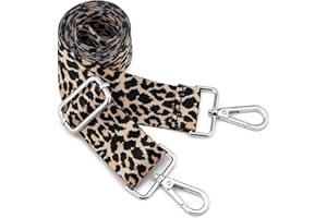 ZOOEASS Silvery Buckles Wide Shoulder Strap Adjustable Replacement Belt Crossbody Canvas Bag Handbag