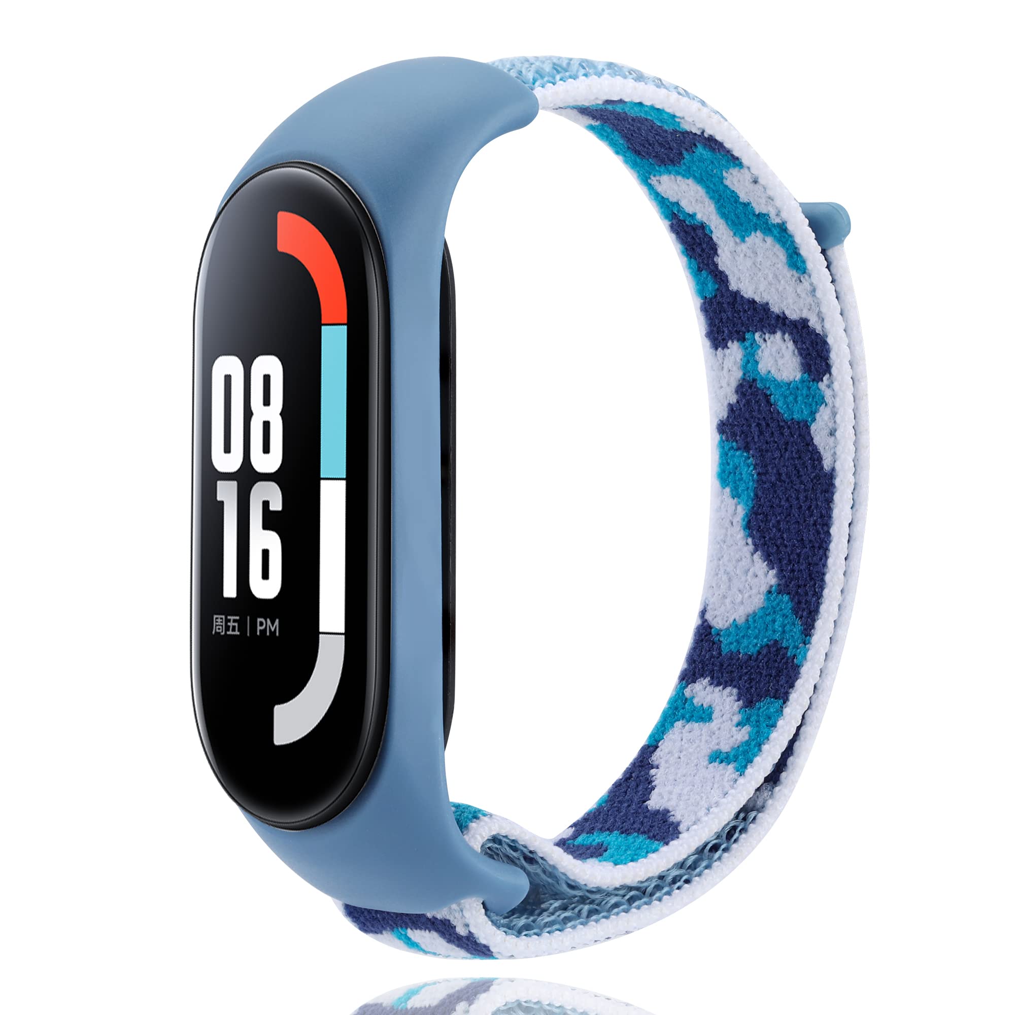 Keecuty Bracelet for Xiaomi Mi Band 7/Mi Band 6/Mi Band 5/Amazfit Band 5, Nylon Watch Strap Adjustable Sport Replacement Strap Compatible with Xiaomi Mi Band 7 Replacement Strap for Men Women