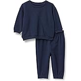 Amazon Essentials x Sofia Grainge Unisex Toddlers and Babies' Sweatshirt & Sweatpant Set