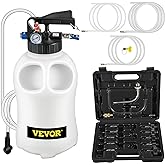 VEVOR Transmission Fluid Pump 2 Way ATF Refill System, 10 Liter Dispenser | For Oil Changes, Extracts and Dispenses Fluid Cleanly, Automatic Tool Set, with 14 Pieces ATF Filler Adapters, Pressure Gauge