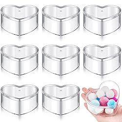 Blulu 8 Pieces Clear Acrylic Plastic Jewelry Box