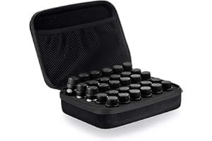 DHXYZZB Essential Oils Carrying Case Holds, Alcohol Ink Storage Carry Case 30 Bottles 5ml, 10ml, 15ml Bottles Storage Organizer Bag Hard Shell EVA