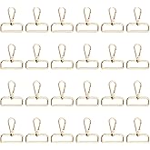 Framendino, 24 Pack Lobster Claw Swivel Clasps Lanyard D Ring Snap Hooks for Keychain Bag DIY Crafts 1.5 Inch Gold