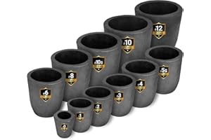 GONGYI #2 (5.7lbs-2.6kg) Clay Graphite Crucible for Metal Melting Casting Refining Gold Silver Copper Brass Aluminum