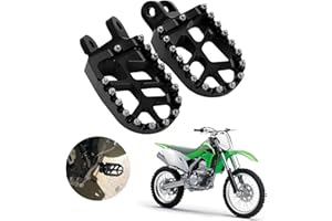 AnXin Foot Pegs Footpegs Footrests Foot for KLX300 KLX300R KLX300SM 97-07 20-24 KLX250 06-20 KLX250S 09-14 KLX250R 94-96 KLX650 93-96 Dirt Bike Black