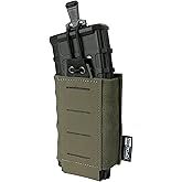 5.56mm Mag Pouch Elastic Single Rifle Magazine Pouch Tactical Molle Magazines Holster with Loop Panel