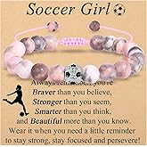 OAVOOK Soccer Girl Gifts Soccer Bracelets for Teen Girls for Teenage Girls, Daughter, Friend, Niece, Granddaughter, Birthday/Christmas/Thanksgiving Gifts