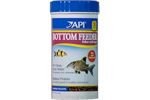 API Bottom Feeder Pellets with Shrimp Fish Food 7.9 oz Container