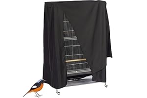 AkNebriax 1PCS Bird Cage Cover,Nighttime Cage Cover Blanket - Black Out Breathable Lightweight Washable Dust Proof Hood for C