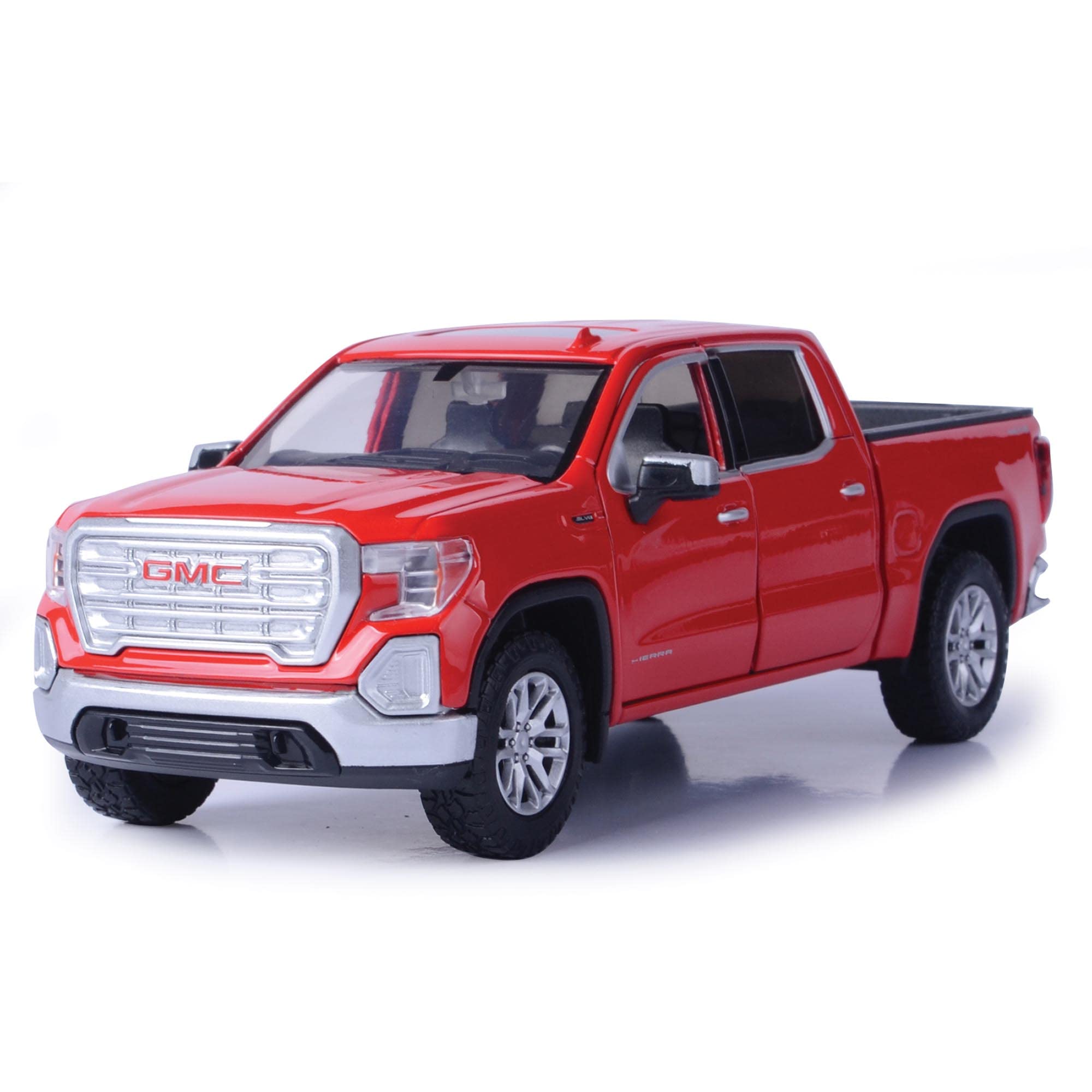 MotorMax SCALE MODEL COMPATIBLE WITH GMC SIERRA 1500 SLT CREW CAB 2019 RED 1:27 MTM79361R