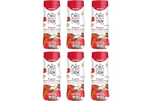 Once Upon A Farm Apple, Sweet Potato & Coconut Puffed Sorghum Snack, Fruit & Veggie Puffs, Non GMO, 1.5 Ounces (Pack Of 6)