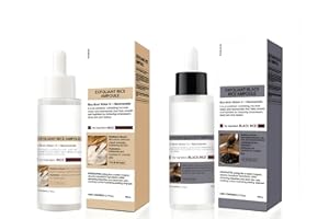 Yiciani 2 PCS Peel Shot Glow Rice, Black and White Rice Facial Deep Cleansing Moisturizing for All Skin Types Women Men