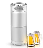 5 Gallon Stainless Steel Beer Keg, Portable