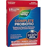 Nature's Way Complete Probiotic Pearls, Supports Digestive Balance*, 1 Billion Live Cultures, Supplement for Men and Women, No Refrigeration Required, 30 softgels