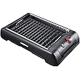 GoWISE USA GW88000 2-in-1 Smokeless Indoor Grill and Griddle with Interchangeable Plates and Removable Drip Pan + 20 Recipes (Black), Large