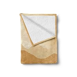 Ambesonne Tan Throw Blanket, Sunrise Over The