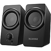 Bluedee Computer Speakers for Desktop PC, Dual Driver PC Speakers with RGB | Plug &amp; Play Compact Wired USB Speaker for Laptop &amp; Desktop, USB or USB-C for Power &amp; Audio, Headphone Jack &amp; Dynamic Light