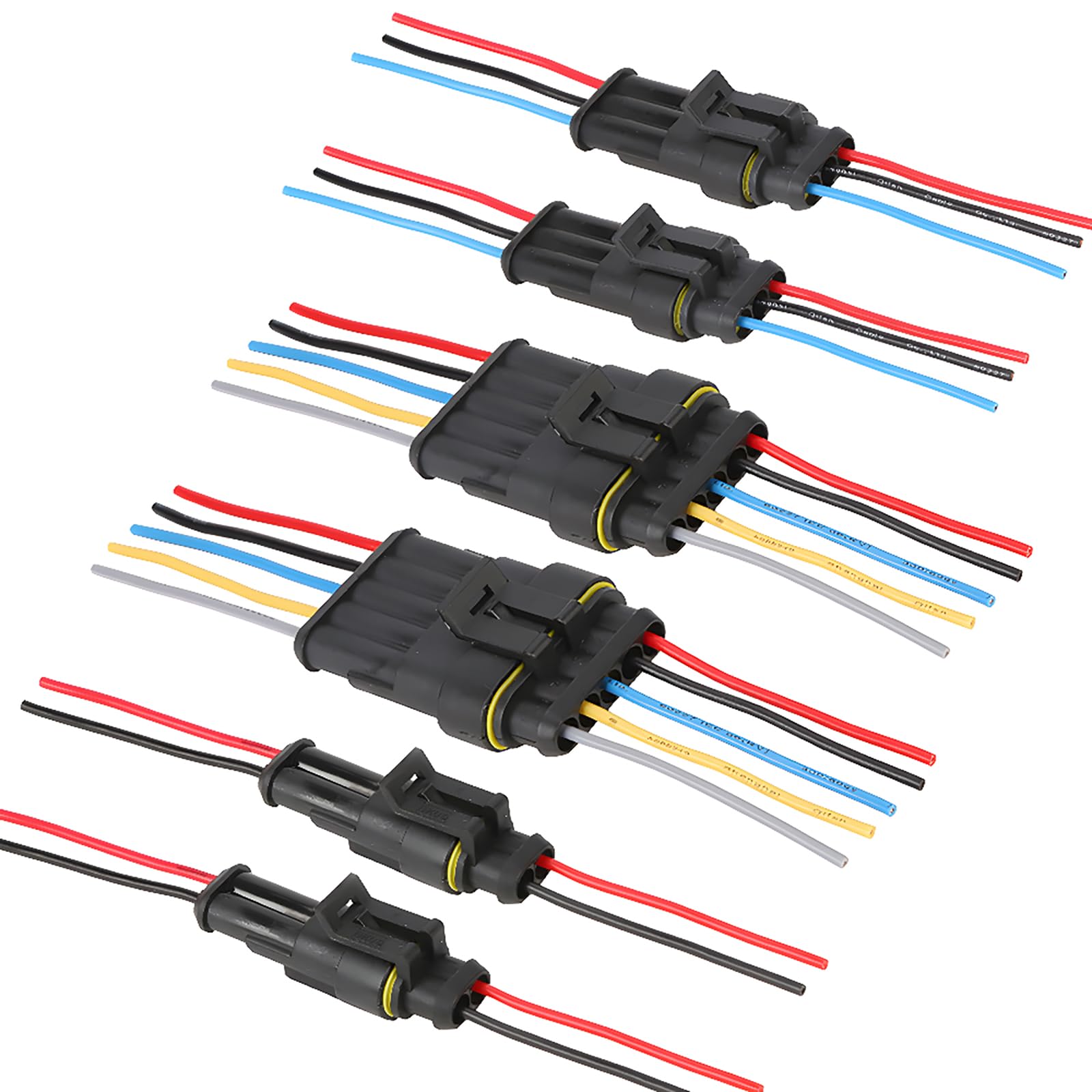 Car Wire Connector, Waterproof Electrical Terminal Plug for Auto Motorcycle Scooter Truck Marine Socket, 2/3/5 Pin With Wire Kit